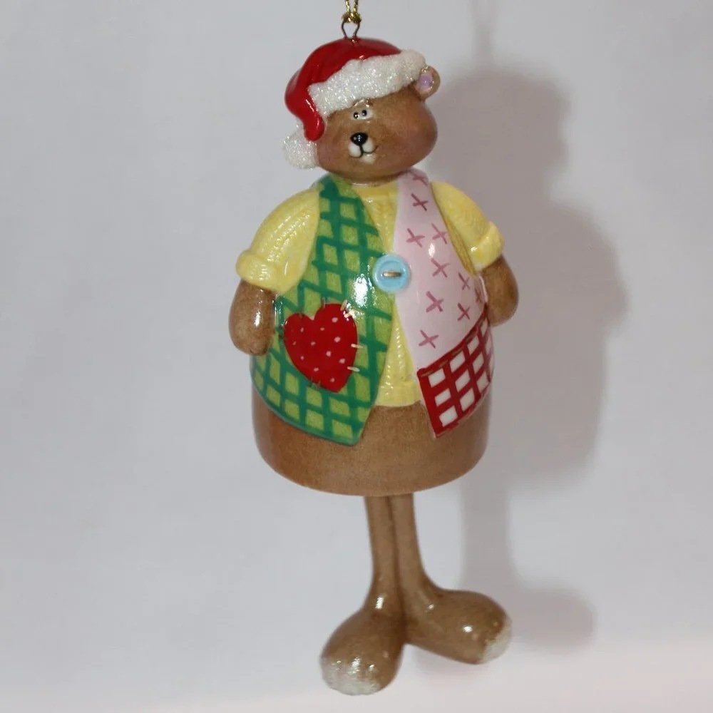 Fitz And Floyd GIFT GALLERY “Teddy Bear Bell” Ornament